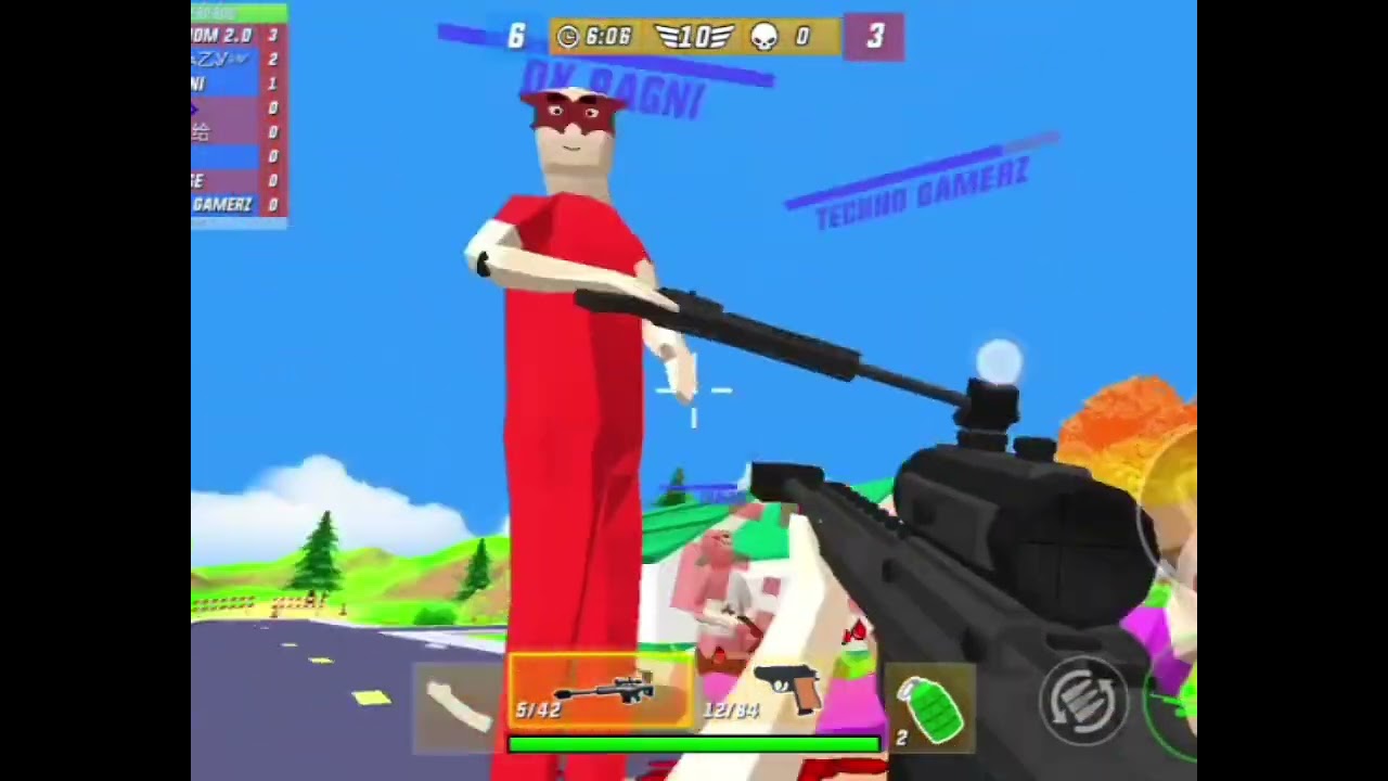 Playing dude theft wars Jack's street but I only use the 8x sniper.  (Read description)