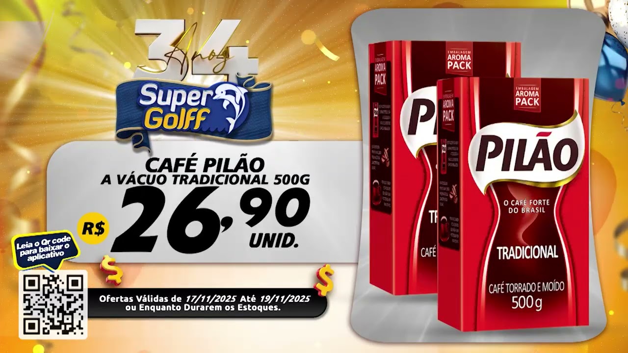Ofertas 34 Anos Super Golff! Ofertas Válidas de 10/11 a 12/11/2025