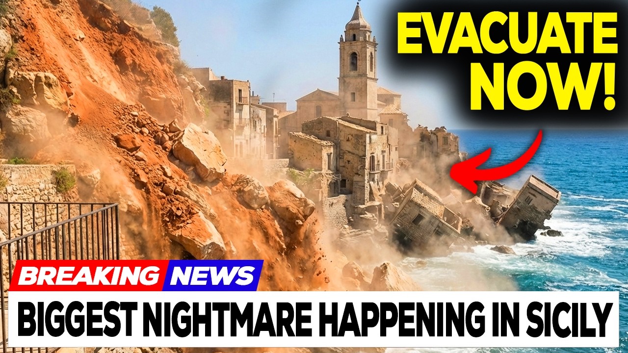 Sicily Town COLLAPSES Into the Mediterranean Sea After HUGE Landslides of 4KM