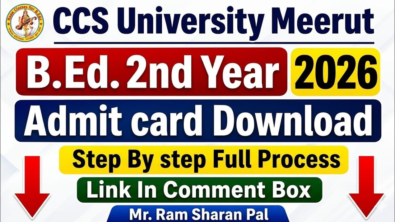 How to Download Admit Card B.Ed. 2nd Year CCSU