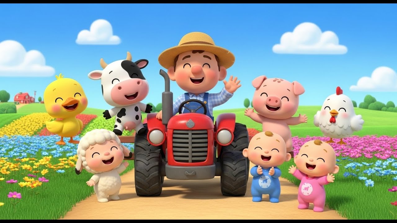 Old MacDonald Had a Farm 🚜🎶 | Fun Animal Sounds Song for Babies & Toddlers