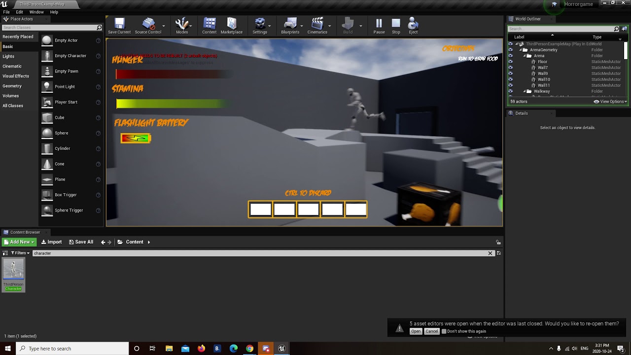 DevLog1: Time Dilation (Unreal horror/puzzle game)