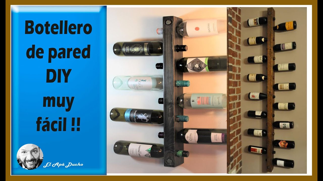 Botellero de pared artesanal