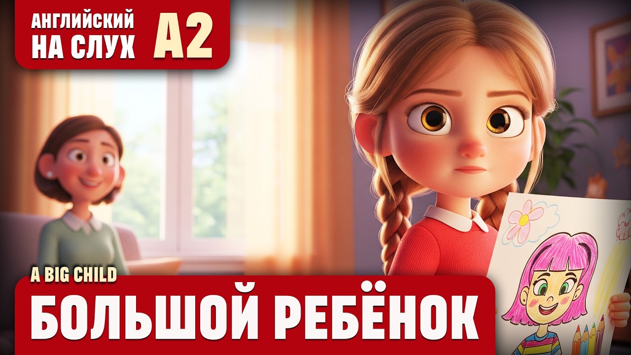 Большой ребёнок. Весёлый рассказ (уровень А2). Английский на слух.