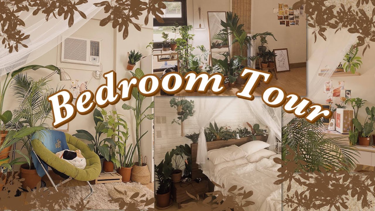 Cozy Earthy Bedroom Tour 🌱🌿🍀 | Bohemian and Vintage Aesthetic | Philippines