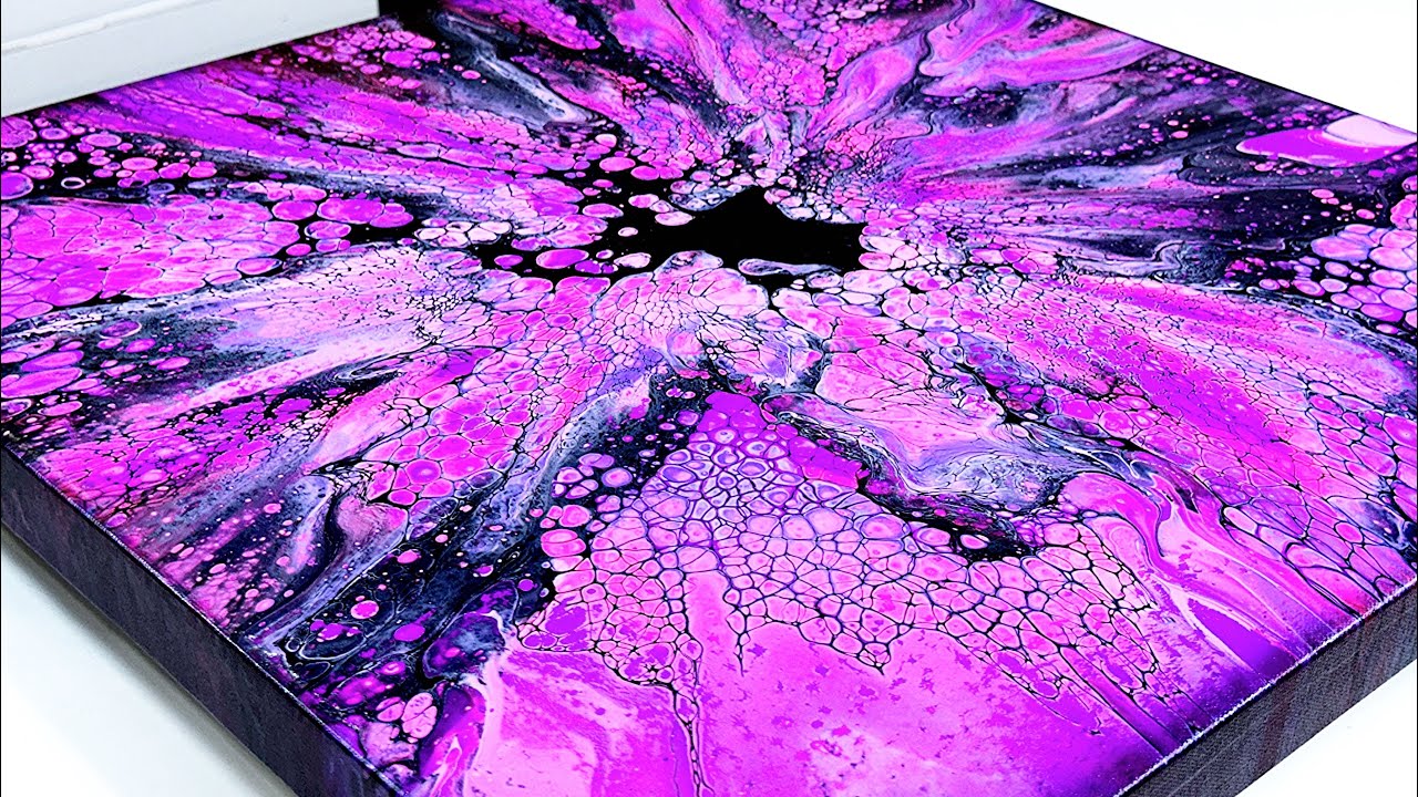 Large Bloom Fluid Art Painting With a F'd Up Inspiration!!!