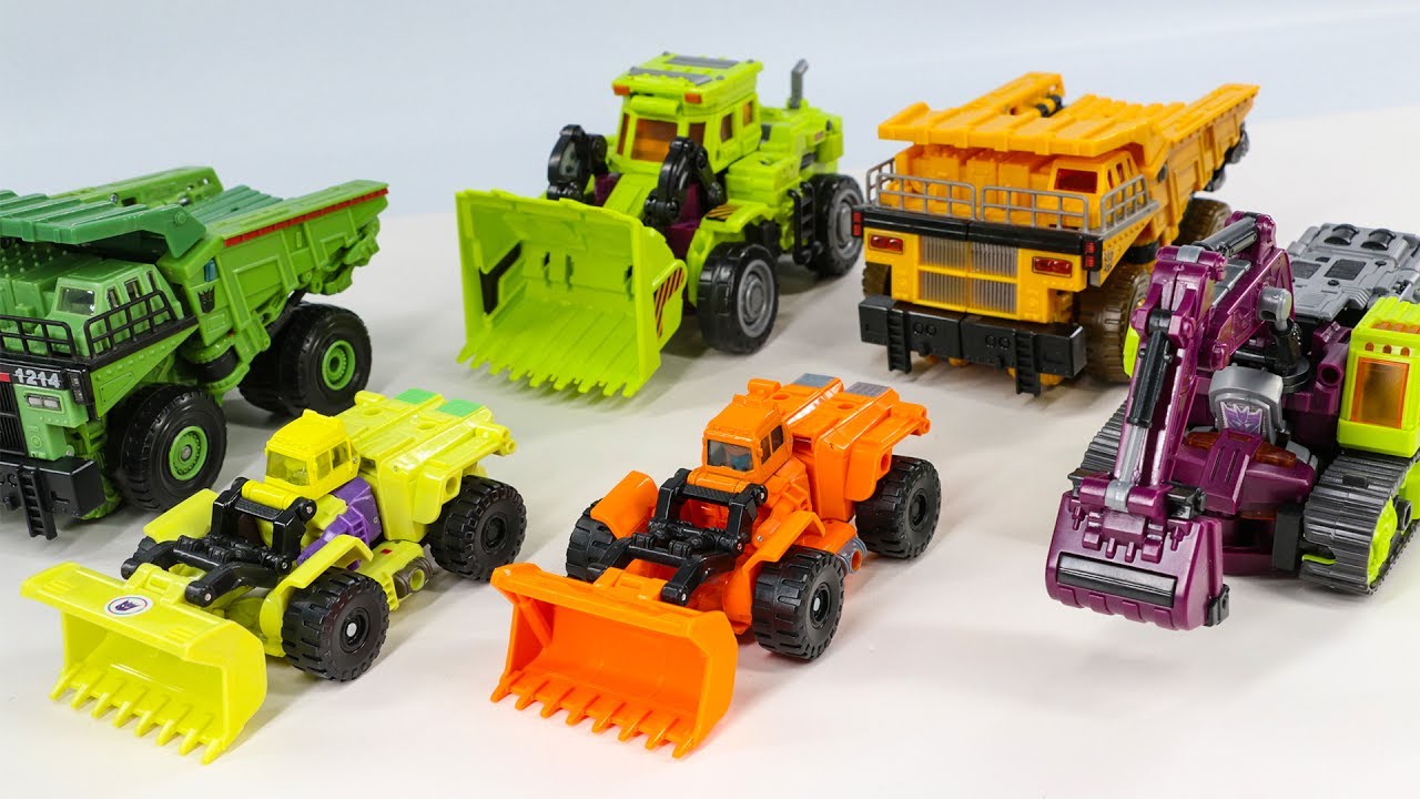 Transformers Construction Excavator Bulldozer Dump Truck 6 Vehicle Robot Car Toys