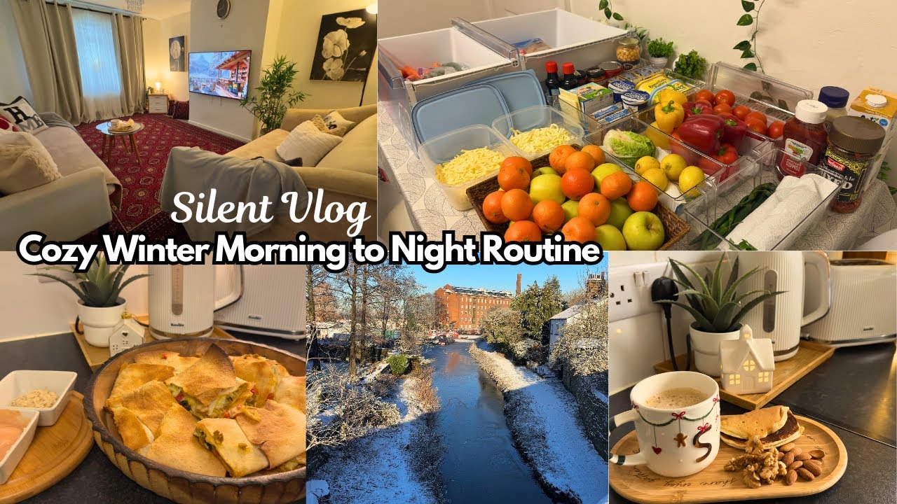 Snowy Day at Home ❄️ | Slow Morning, Grocery Reset & Cozy Dinner | Slow Living in England
