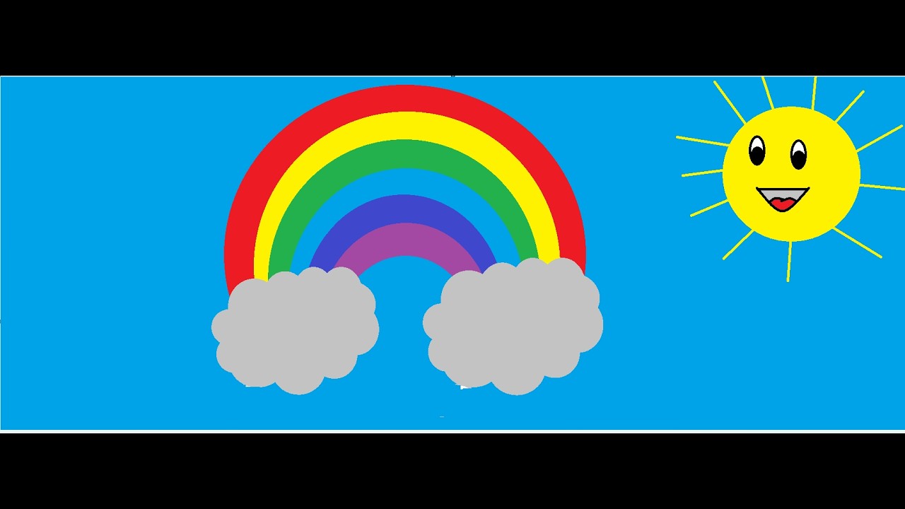 Rainbow Drawing | Rainbow Drawing in MS Paint | Easy Rainbow Drawing