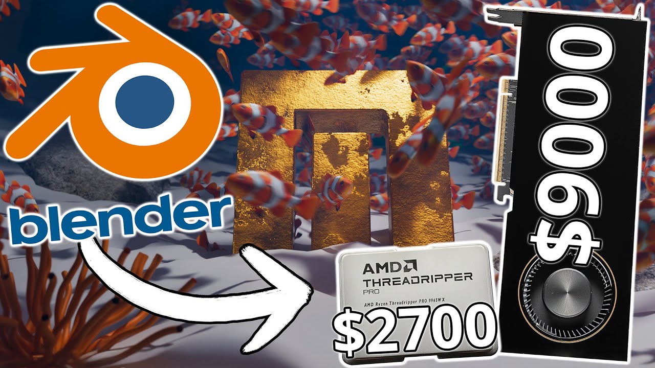 RTX 6000 Pro vs Blender - 3D Render Demo at Micro Center