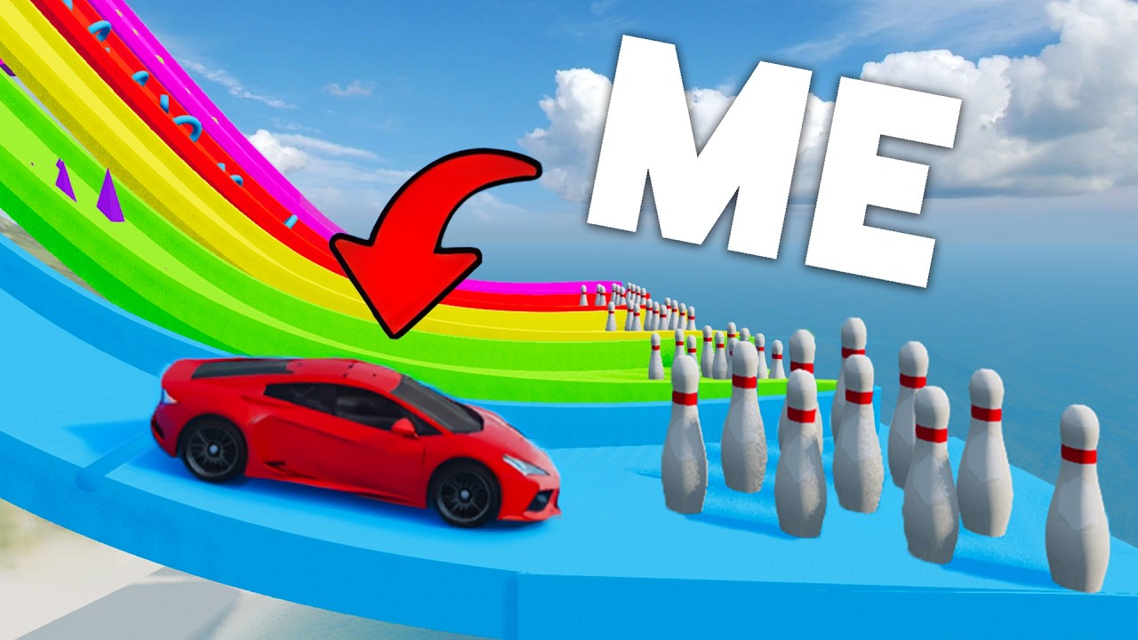 Downhill Bowling Challenge BeamNG.Drive