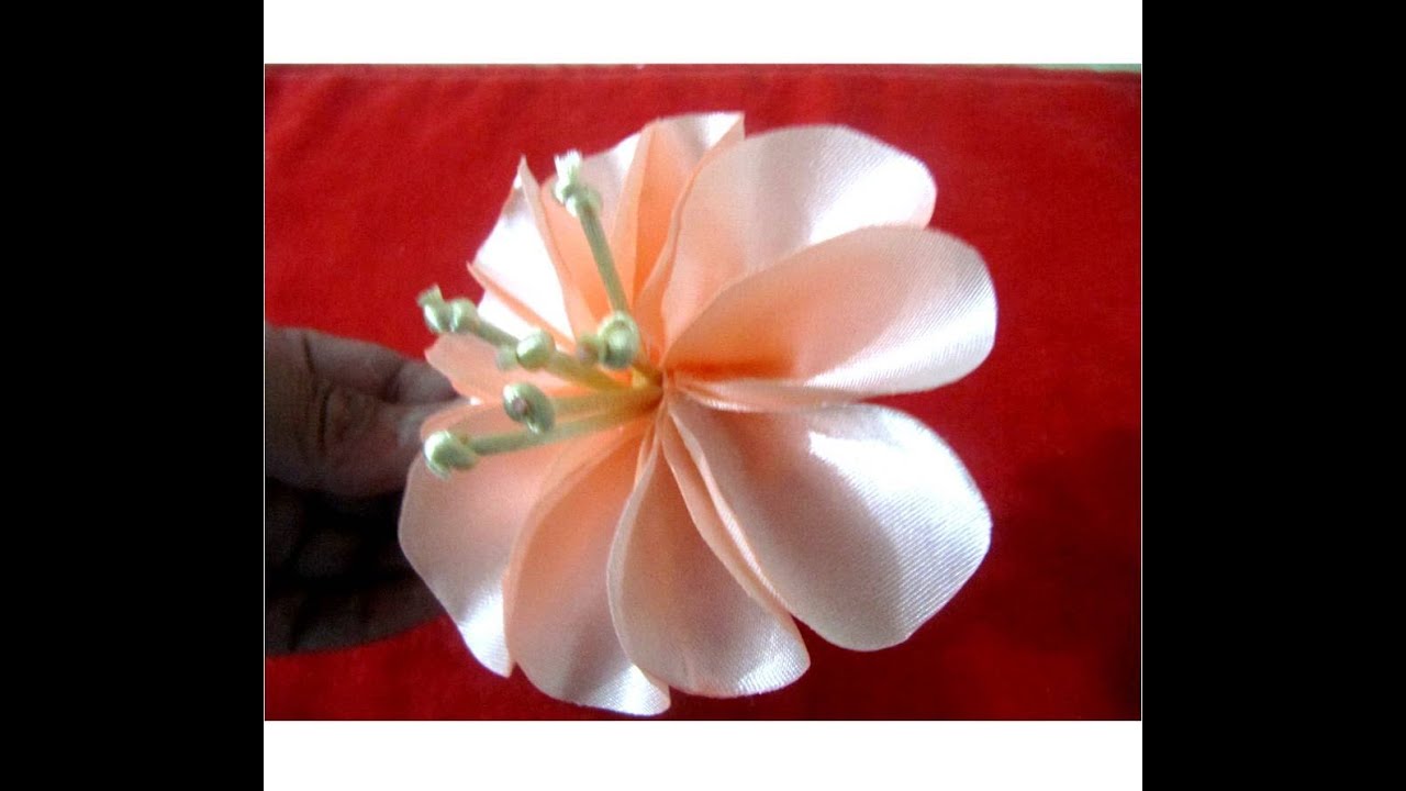 Moños hermosas flores fáciles en telas para el cabello