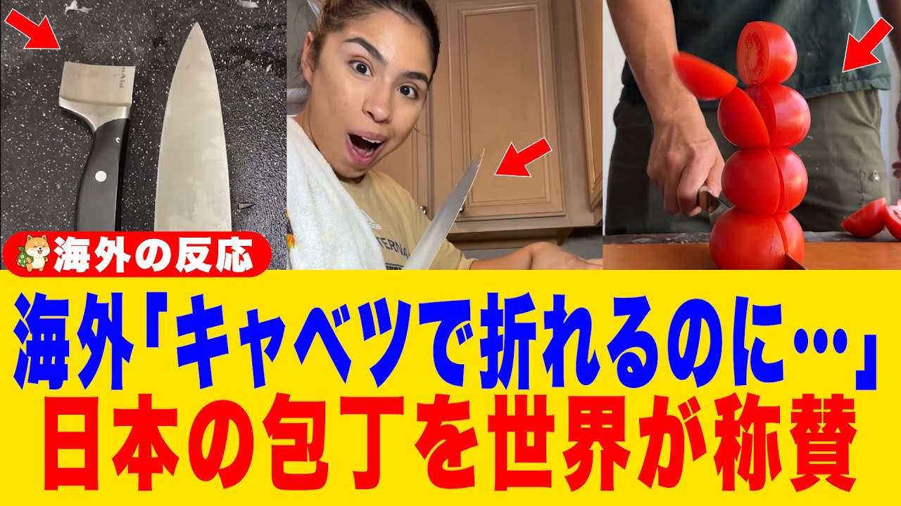 【海外の反応】「キャベツで刃が折れたぞ！」→日本製を渡した結果、あまりの切れ味に感動して泣き崩れる外国人…