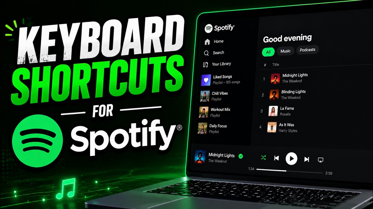 Как управлять Spotify с клавиатуры (урок по горячим клавишам)