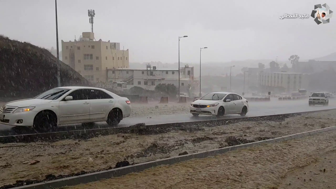امطار السودة قوة الهطول وجريان السيول ( السبت ٢١ إبريل ٢٠١٨ م )