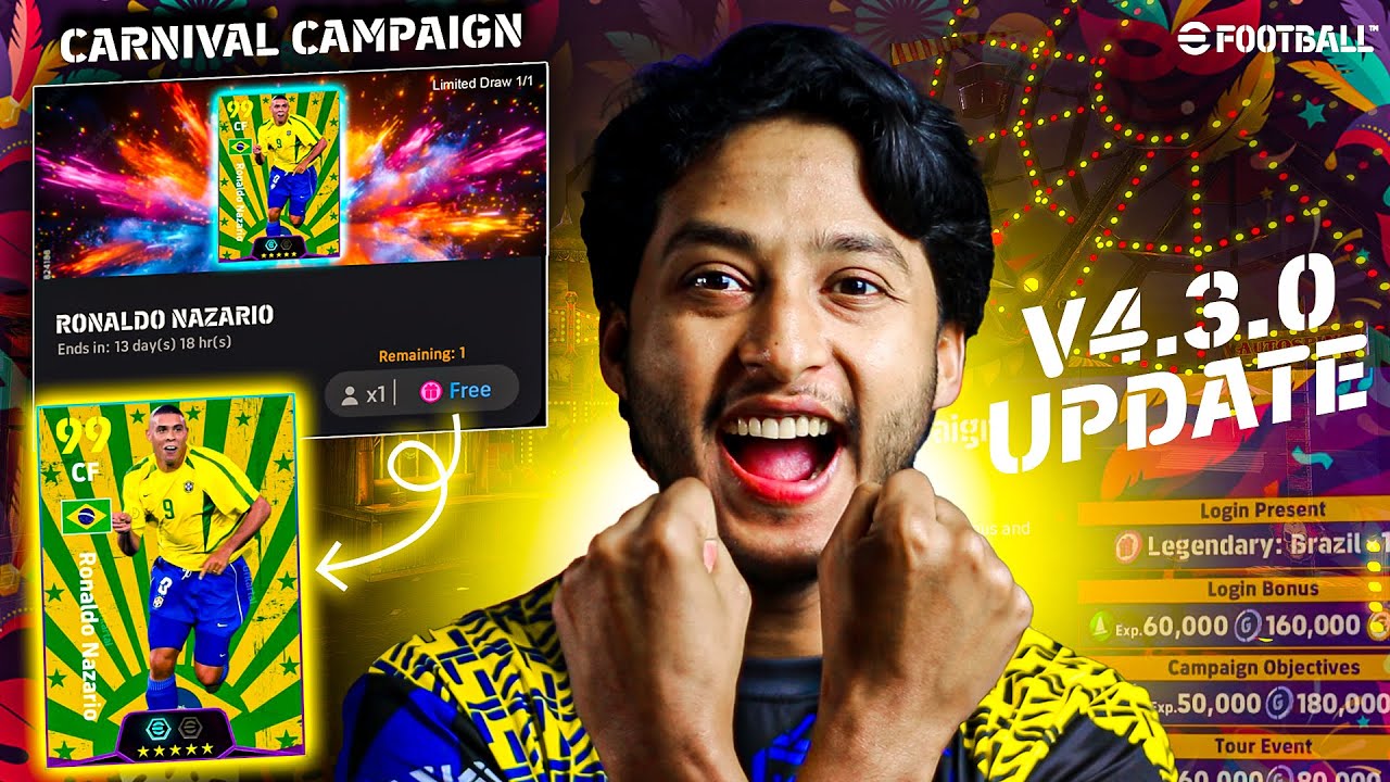 efootball v4.3.0 All Change feature & Carnival Campaign Update 2025🔥New Pack🔥Free Chance Deals🔥Earn