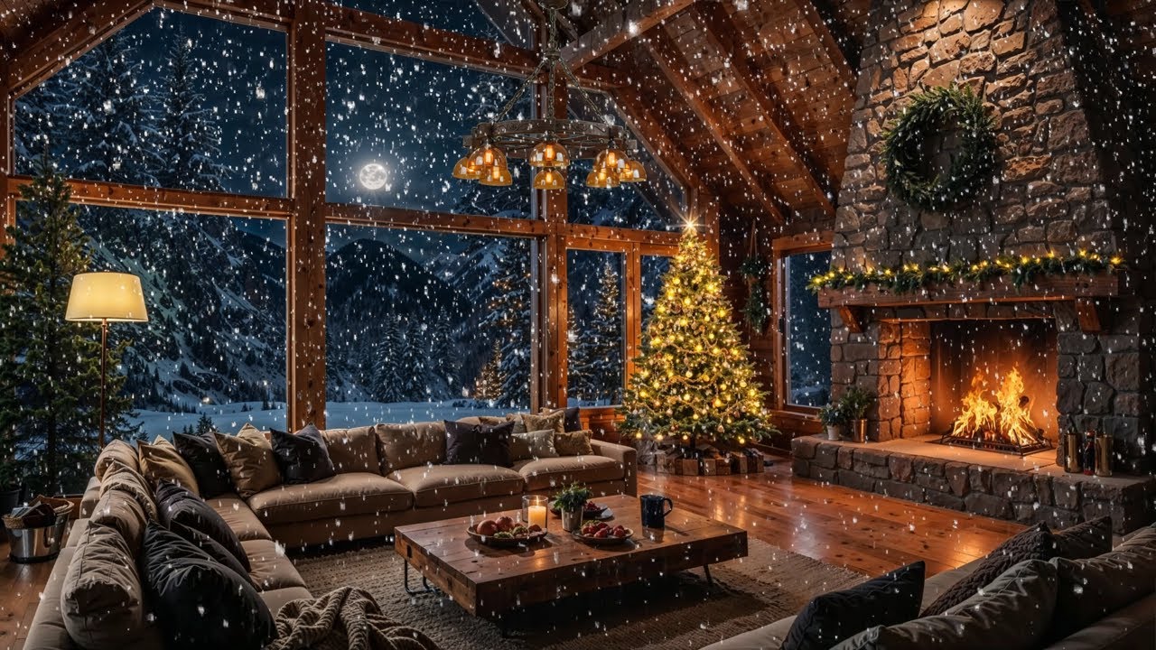 Рождественская фортепианная музыка 🎄 Нежная праздничная инструментальная мелодия со снегопадом