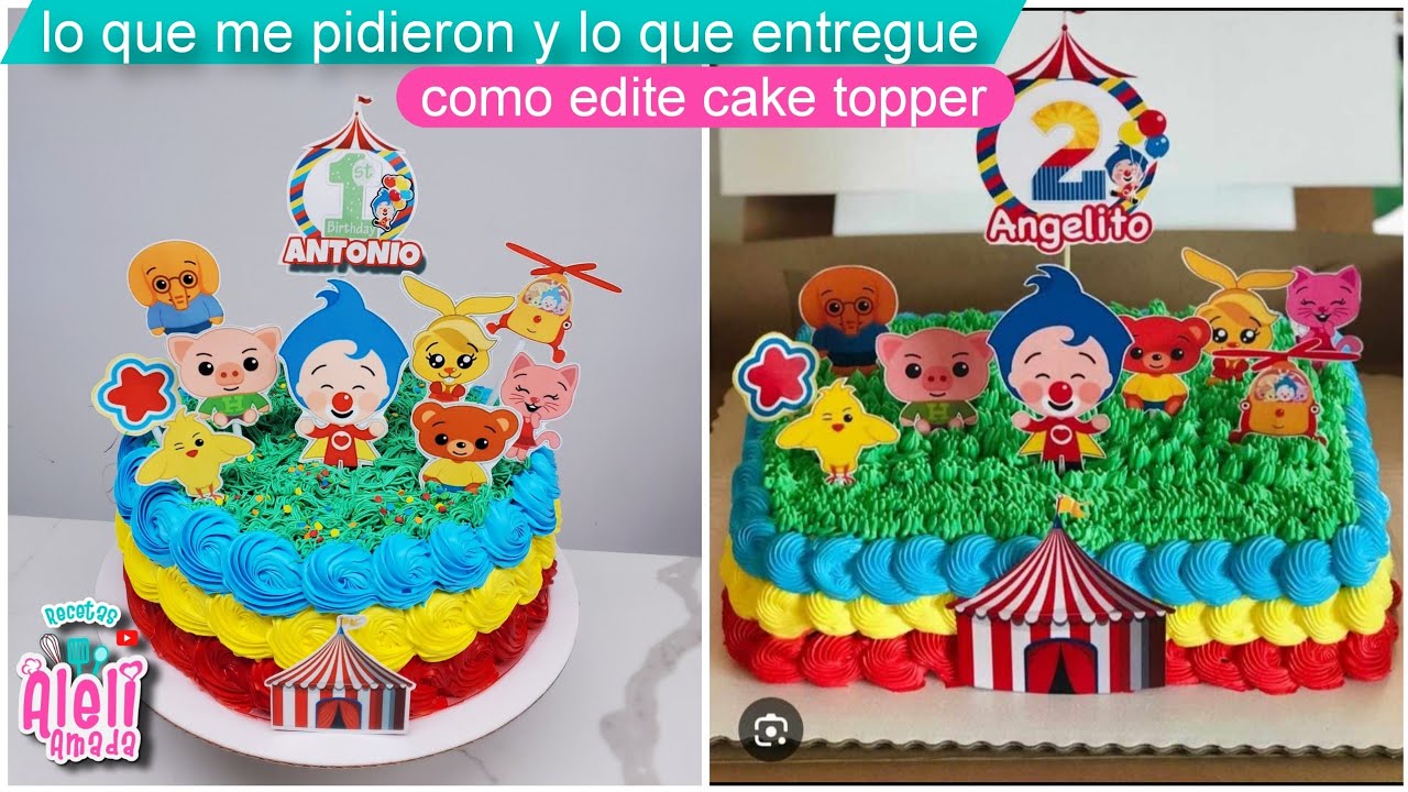 Decoración de pastele PLIM PLIM y como EDITO para hacer los CAKE TOPPER
