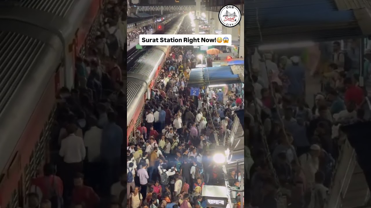 Surat station Right now @oursuratcityofficial #railwaystation #heavyshor #pollution #smoke
