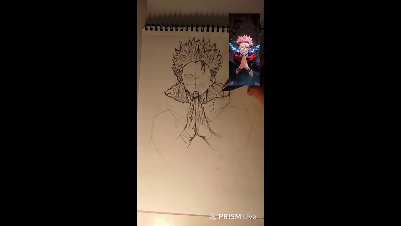 Uzumaki line  Live Stream draw sukuna #animedrawing  #drawing