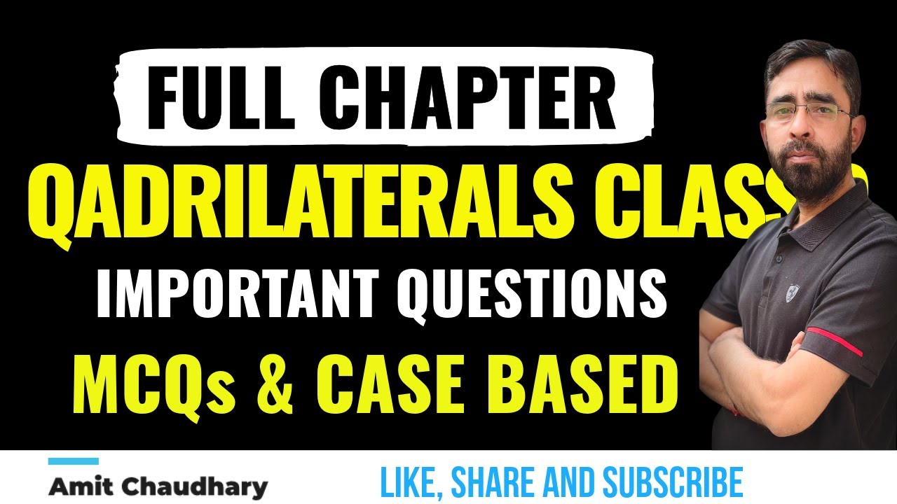 Quadrilaterals One shot | Maths Class 9 | Important Questions | Full Chapter with Concepts