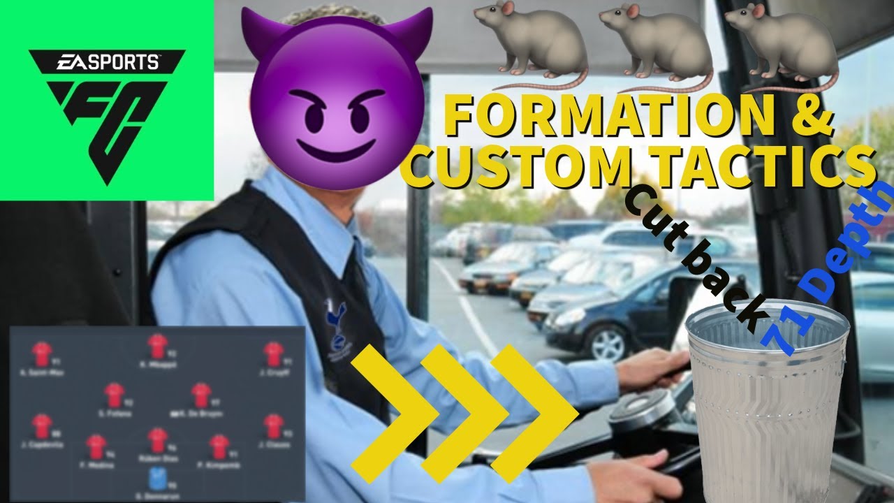🤫🐀 DESTROY 71 DEPTH, CUT BACK, PRESS WITH 523 5 BACK FORMATION AND CUSTOM TACTICS EA FC 24 FIFA 24 🤫