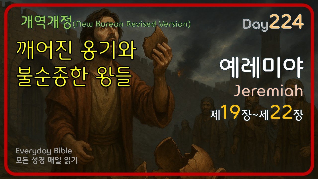 224 예레미야 19-22 깨어진 옹기와 불순종한 왕들 - 개역개정 매일 읽기