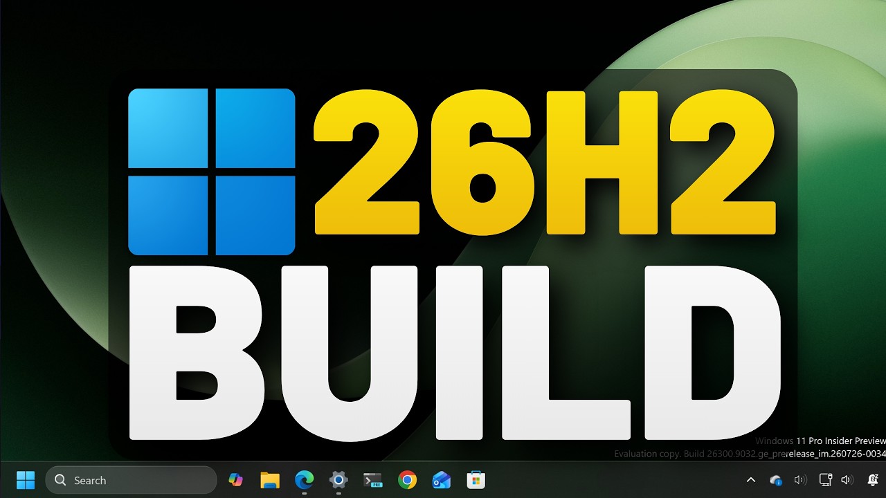 Windows 11 Build 26300.9032 (26H2): Новые функции и изменения, которые стоит увидеть!
