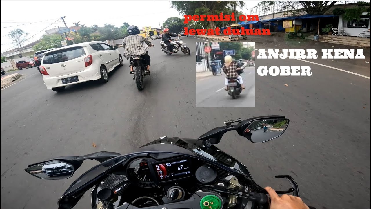 REAKSI ORANG KENA GOBER KAWASAKI H2 😂