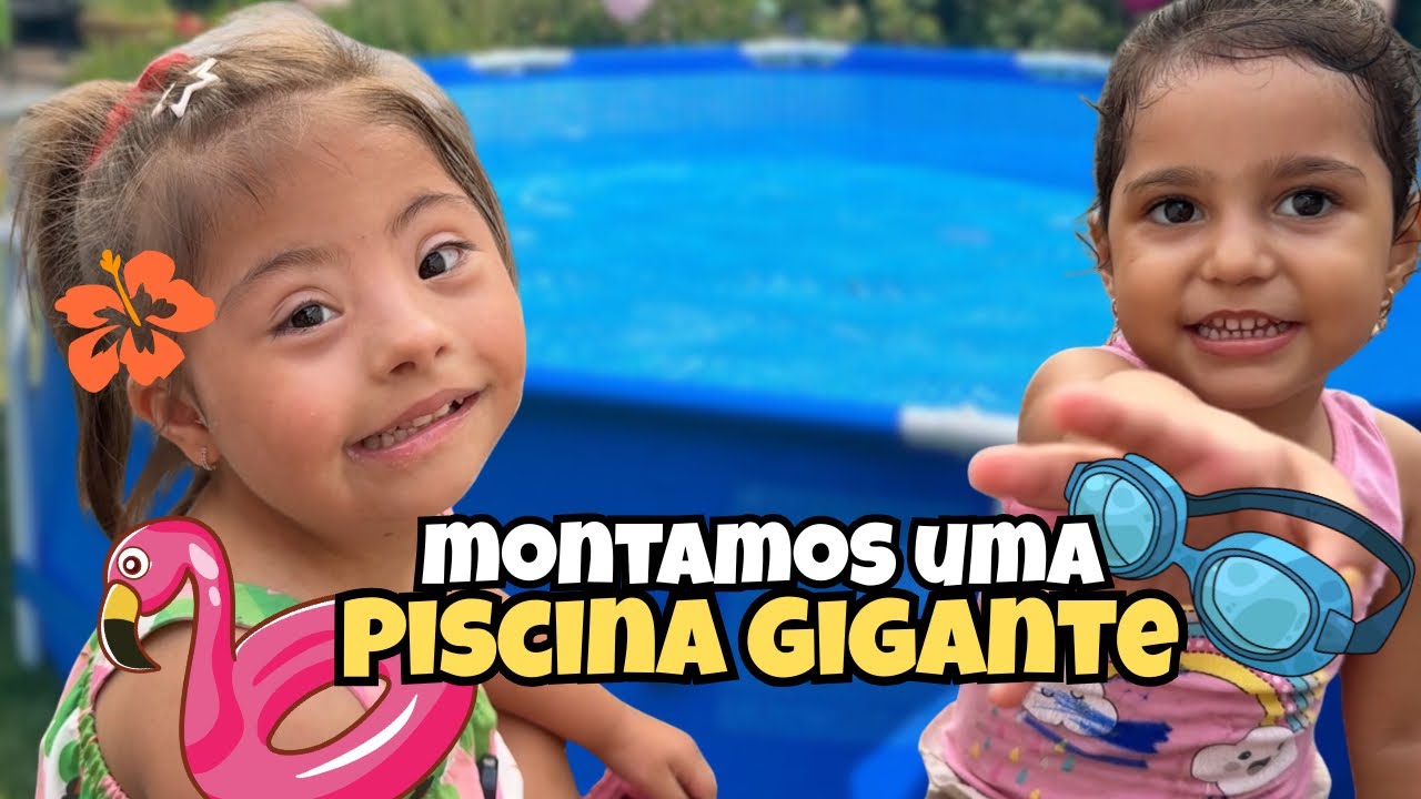 Montamos uma piscina gigante no nosso quintal! 