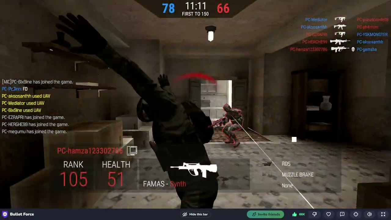 Bullet Force Online Pro Gameplay, Insane Kills & Best Moments Compilation|Team Death Match|Gun Shot