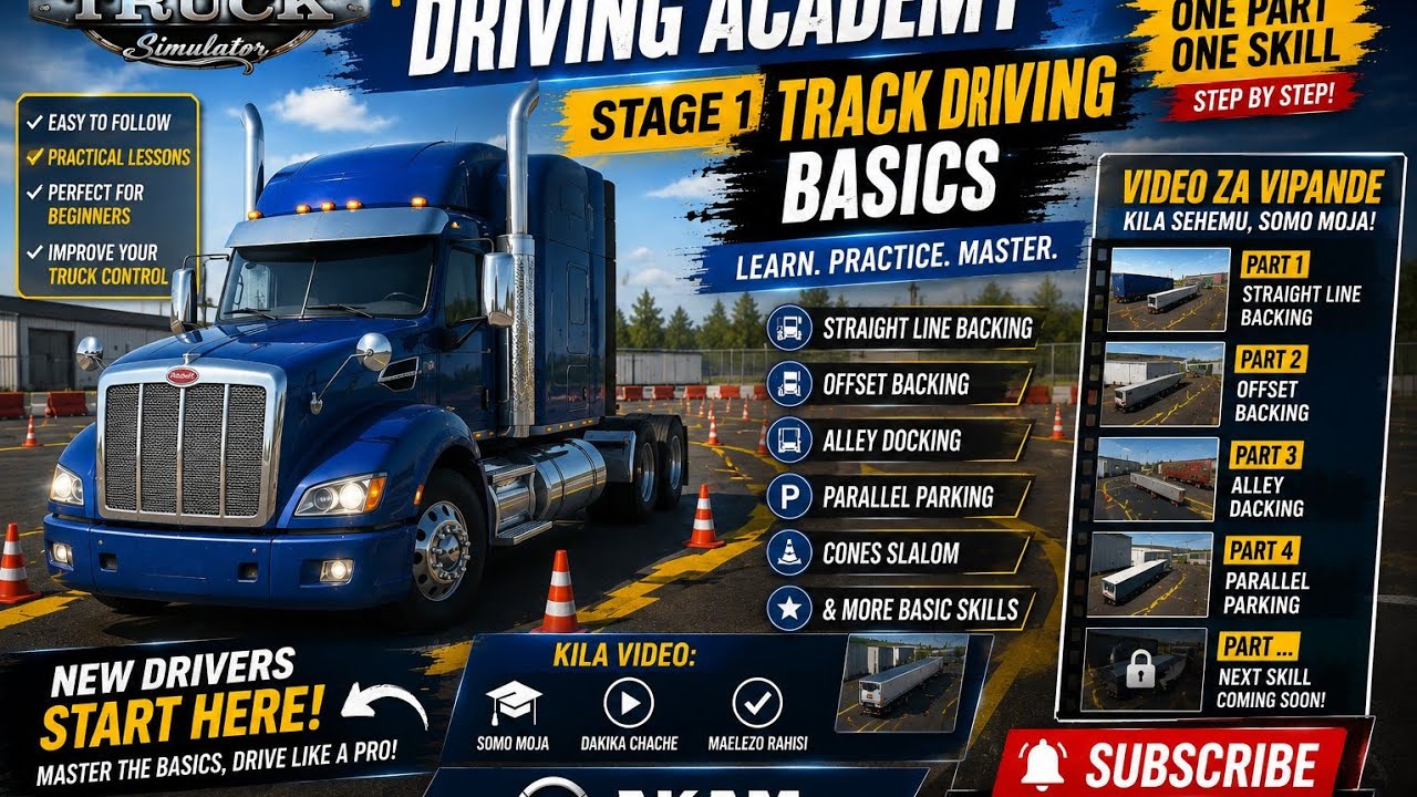 🚛 ATS Driving Academy Stage 1 | Part 1 🔥 Subscribe for the next truck driving lesson!