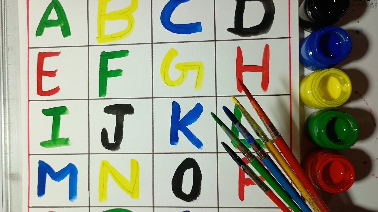 Learn alphabets with colors | Learn A for Apple 🍎 B for Ball 🏀| Learn alphabets abcd| Alphabets|