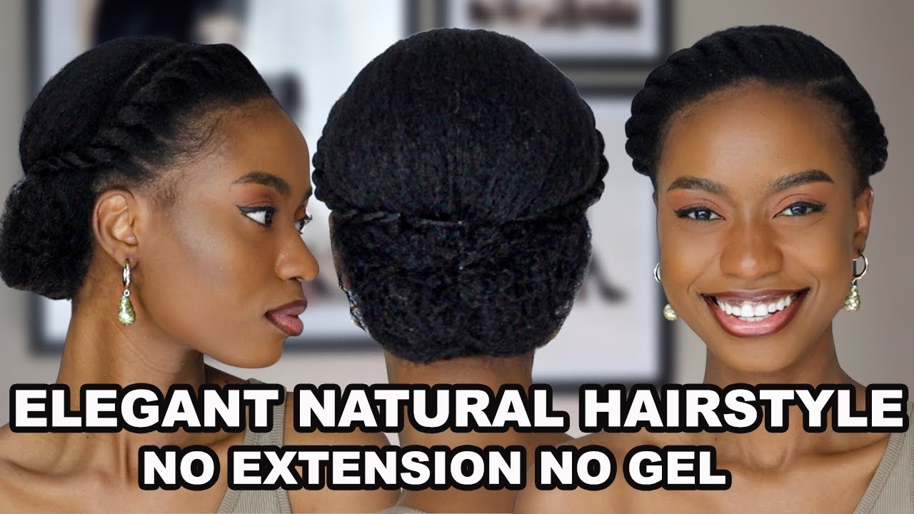 FEMININE ELEGANT HAIRSTYLE | 4C HAIR | NO GEL NO EXTENSIONS