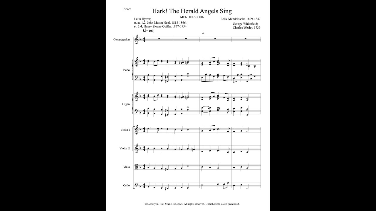Hark! The Herald Angels Sing for String Quartet