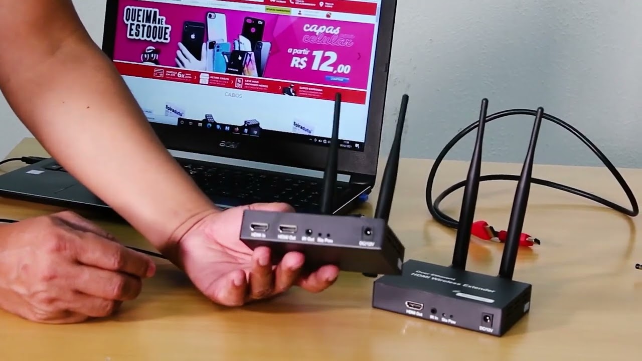 Transmissor HDMI sem fio Wireless 200M Extensor HDMI Wireless