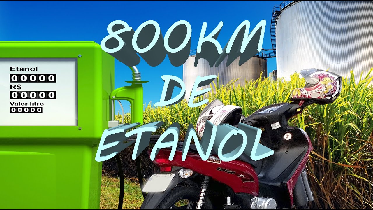 Teste de consumo 800km de etanol na Biz 125 - De Carona 125