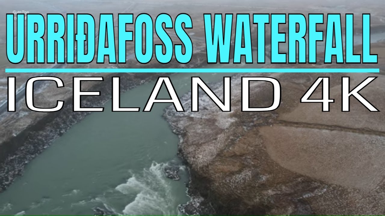 ICELAND WATERFALLS: Urriðafoss Waterfall and Þjórsá 🇮🇸 The Longest River of Iceland! 4K Drone 60 fps