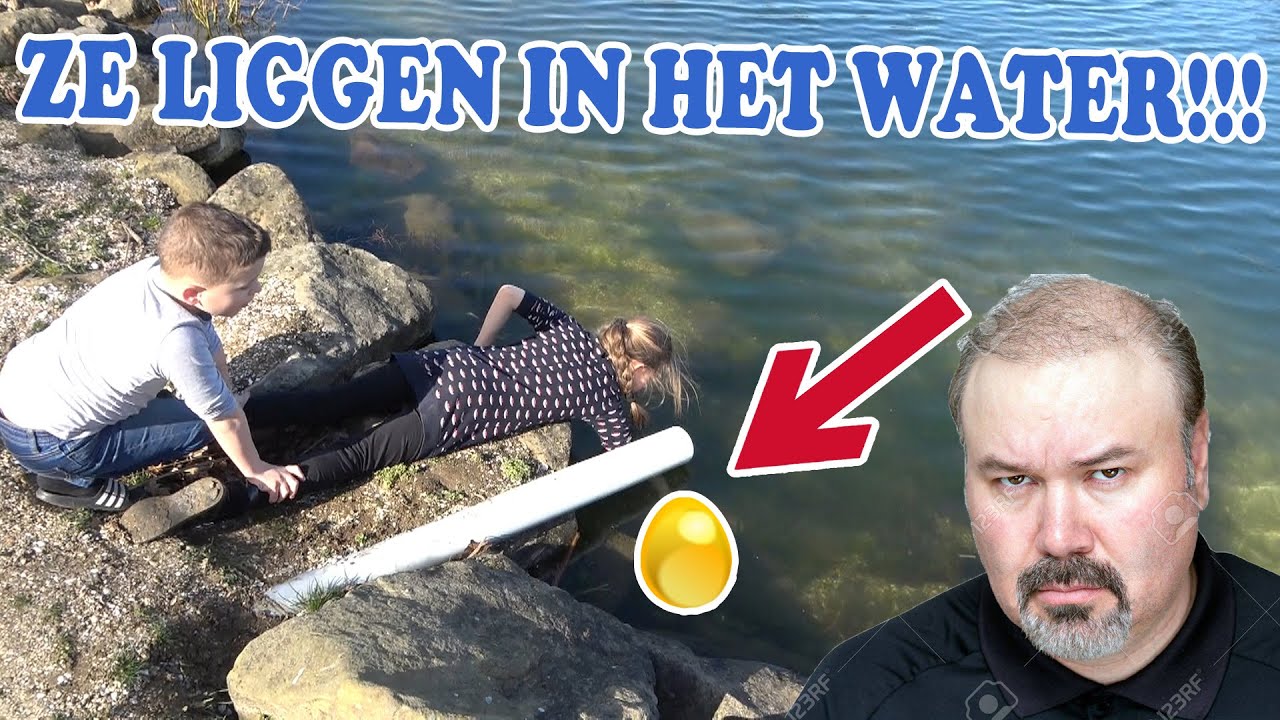 😱POLEN GOOIEN ONZE EIREN IN HET WATER MET ZOEKEN!!!😱