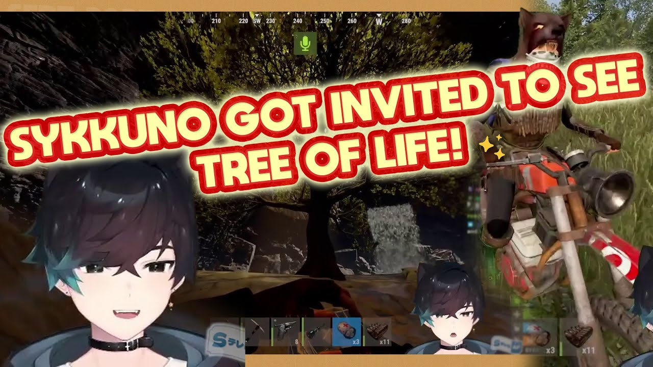 THISISINSANE! Sykkuno got a CHAINSAW and got invited to visit TREE OF LIFE near Sukidingels' House!