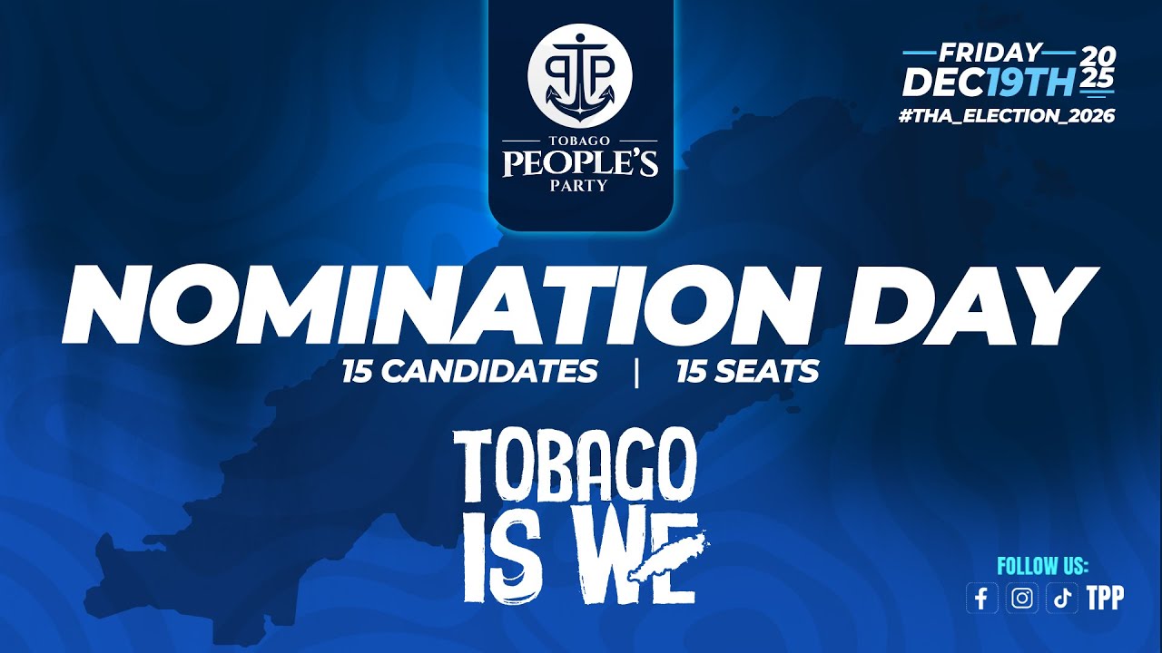 Nomination Day 2025 Tobago People's Party | Blue Media