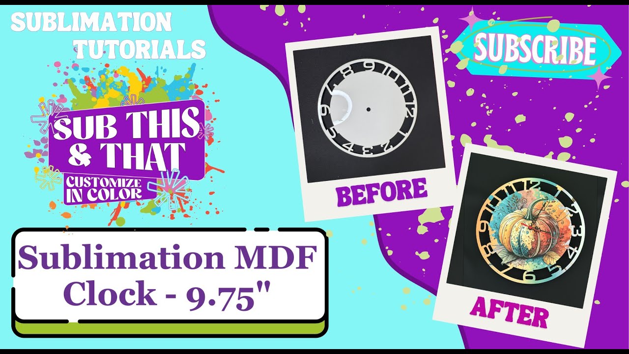 Sublimation MDF Clock