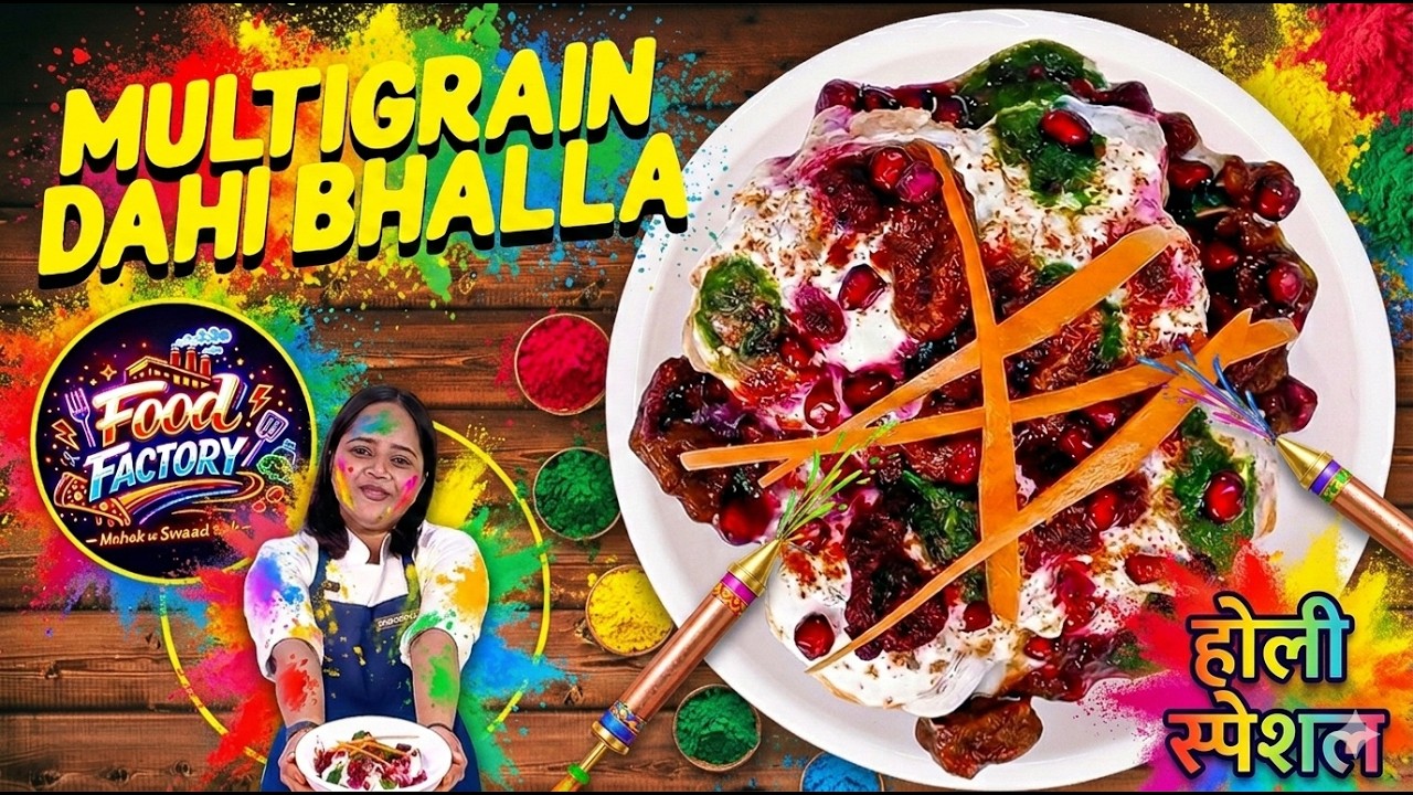 Dahi Bhalla | Holi Special | Multigrain Healthy High Protein Dahi Bhalla | No Fry Chaat Recipe
