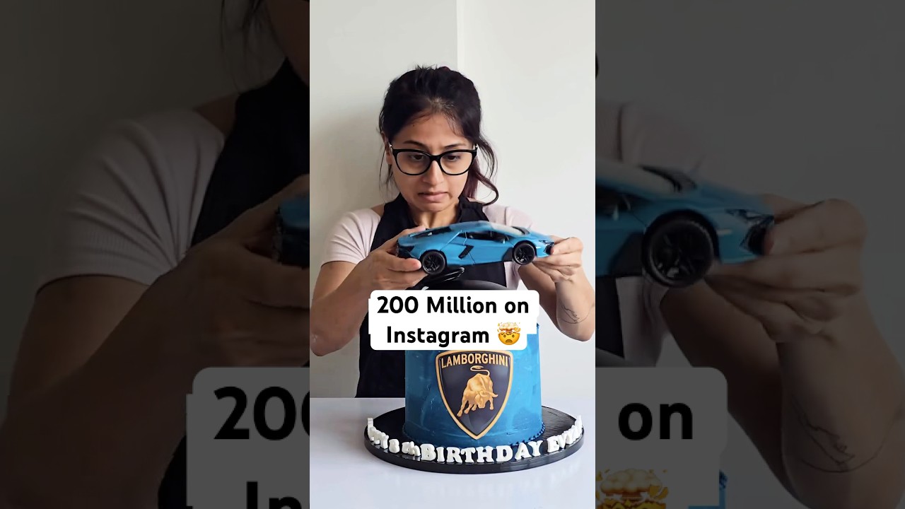 Lamborghini Cake - 200 Million On Instagram 🤯🤯 