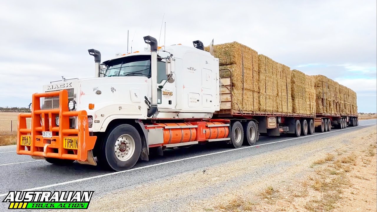 Mack Titan hay hauler road train