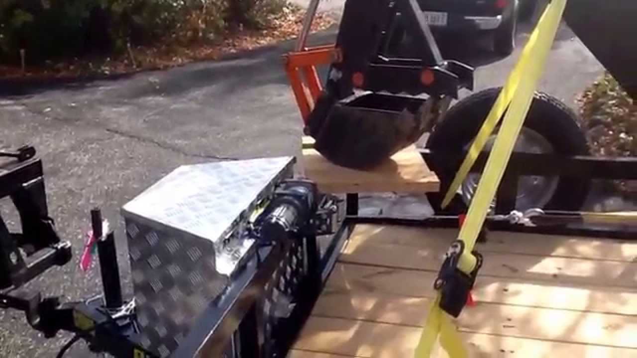 Trailering the Harbor Freight trencher