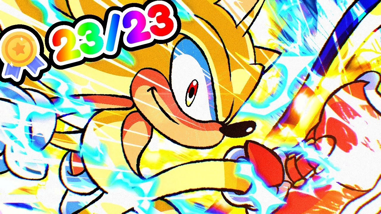 EU DESBLOQUEEI O PERSONAGEM 𝗠𝗔𝗜𝗦 𝗥𝗢𝗨𝗕𝗔𝗗𝗢 DE TODO SONIC CROSSWORLDS