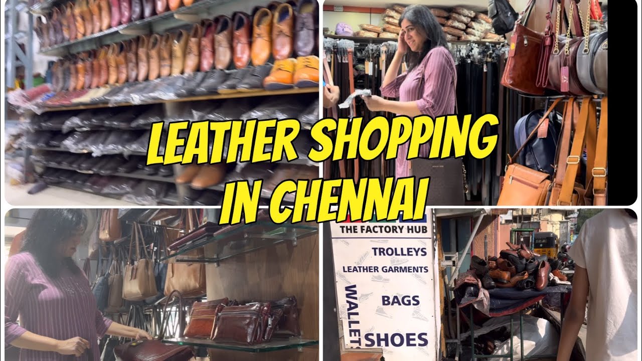 Leather shopping in Chennai தமிழ் vlog/ leather market in Chennai periyamedu/leather bag shoe belt