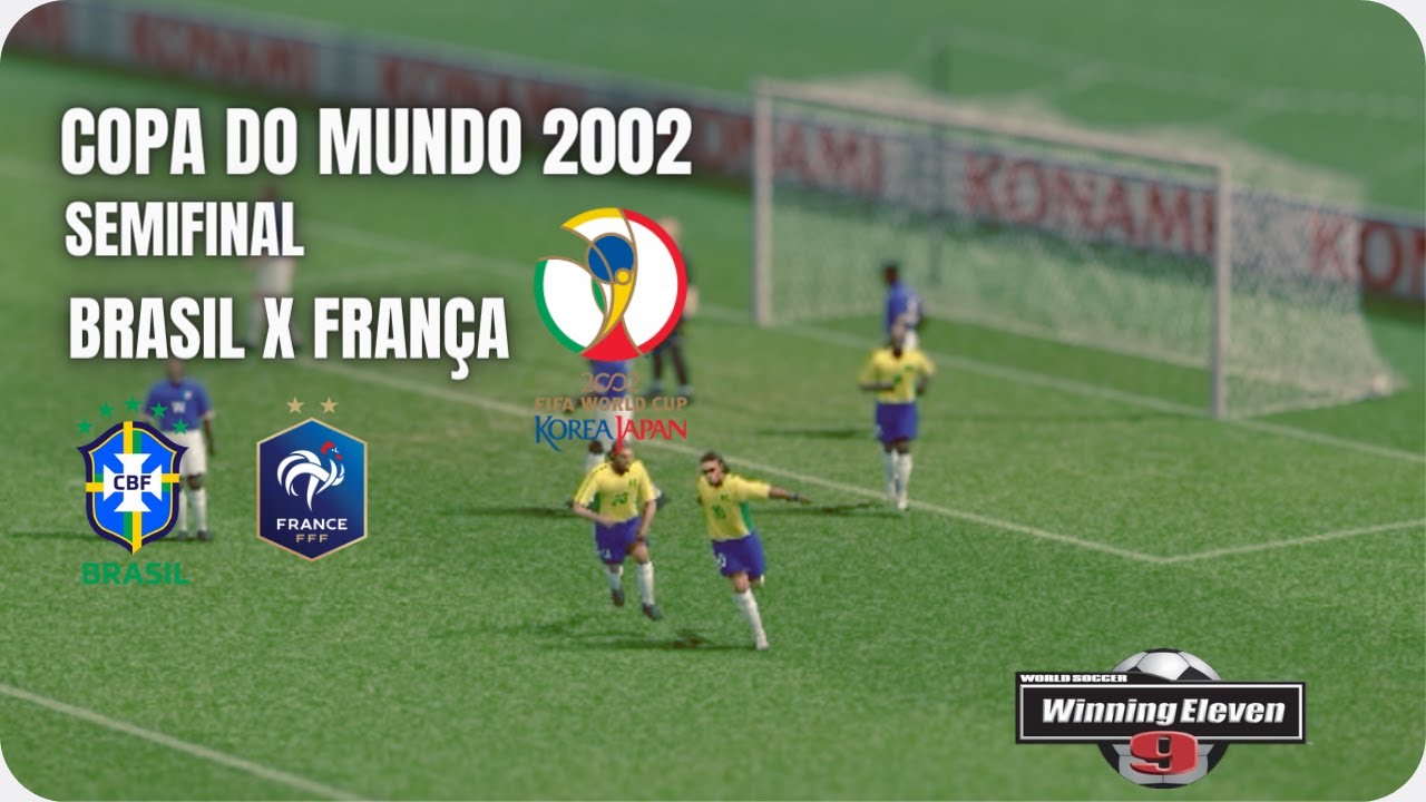 Brasil vs França | COPA DO MUNDO 2002 | SEMIFINAL | WE9 | PC Gameplay