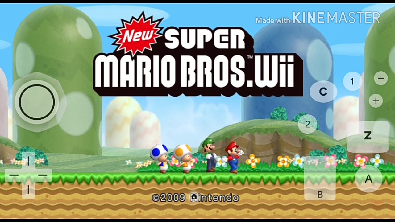 New súper Mario bros Wii para android emulador dophin